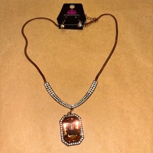 Paparazzi Radiant Brown and Gold Necklace
